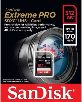 SanDisk Extreme Pro SDXC 512Gb 170MB/s