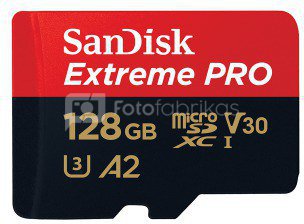 SanDisk memory card microSDXC 128GB Extreme Pro A2 + adapter