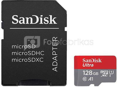 SanDisk Ultra microSDXC 128G 100MBs Adapt. SDSQUAR-128G-GN6IA