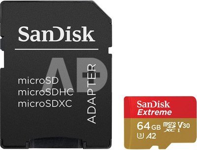 Sandisk memory card microSDXC 64GB Extreme + adapter