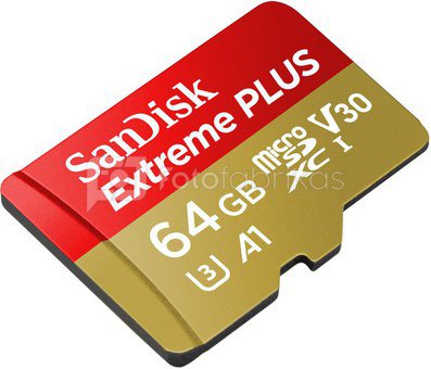 SanDisk microSDXC 100MB A1 64GB Extreme Plus SDSQXBG-064G-GN6MA