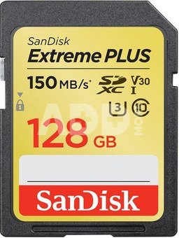 Карта памяти SanDisk SDXC 128ГБ Extreme Plus V30 U3