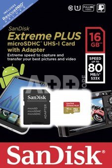 SanDisk MicroSDHC 16GB Extreme SDSDQX-016G-U46A