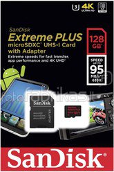 SanDisk MicroSDXC 95MB/s 128GB Extreme Plus SDSQXWG-128G-GN6MA