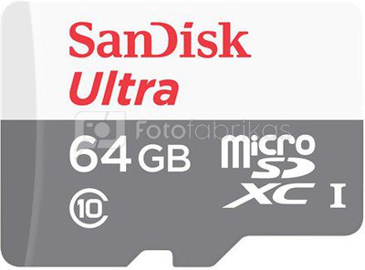 Sandisk Ultra Android 80MB/s 64 GB, MicroSDXC, Flash memory class 10