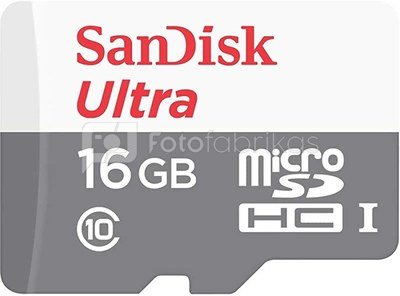 SanDisk Ultra microSDHC 16GB 80MB/s+Adapt. SDSQUNS-016G-GN3MA
