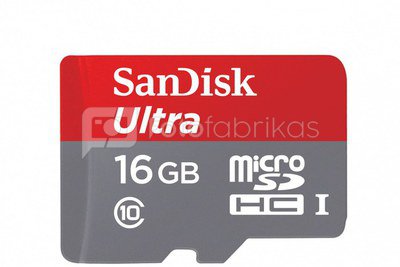 SanDisk Ultra microSDHC 16GB 80MB/s Adapt. SDSQUNC-016G-GN6MA
