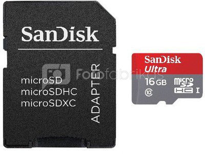 SanDisk Ultra microSDHC 16GB 80MB/s Adapt. SDSQUNC-016G-GN6MA