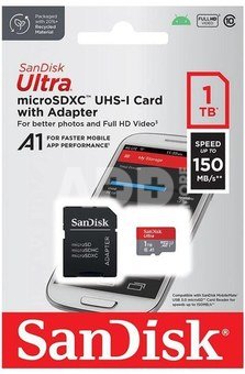 SanDisk Ultra microSDXC A1 1TB 150MB/s Adapt.SDSQUAC-1T00-GN6MA