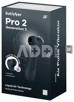 Satisfyer air impulse vibrator Pro 2 Generation 3, black