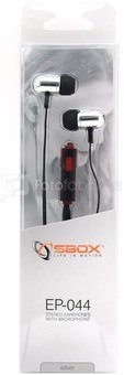 Sbox Stereo Earphones with Microphone EP-044S silver
