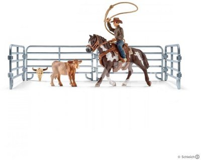 Schleich Farm World 41418 Team roping mit Cowboy