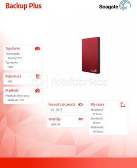Seagate Backup Plus Slim USB 3.0 red 1TB