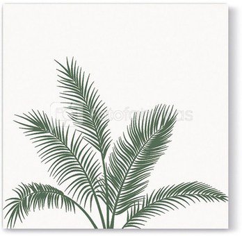 Servetėlės popierinės su palmių lapais 33x33 cm 122577