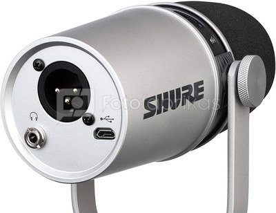 Shure MV7 Dynamic Podcast Microphone silver