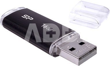 SILICON POWER 16GB, USB 2.0 FLASH DRIVE ULTIMA U02, BLACK