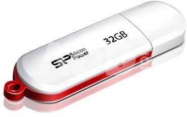 SILICON POWER 32GB, USB 2.0 FLASH DRIVE LUXMINI 320, WHITE