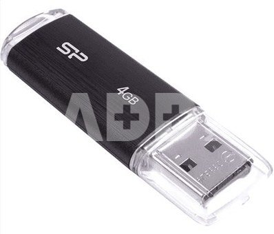 SILICON POWER 4GB, USB 2.0 FLASH DRIVE ULTIMA U02, BLACK