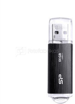 SILICON POWER 64GB, USB 3.1 FLASH DRIVE, BLAZE SERIES B02, BLACK