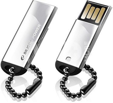 SILICON POWER 8GB, USB 2.0 FLASH DRIVE TOUCH 830, SILVER