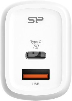 Silicon Power charger USB-C/USB QM25 30W, white