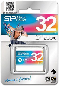 Silicon Power карта памяти CF 32GB 200×