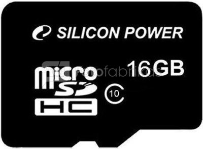 Silicon Power memory card microSDHC 16GB Class 10