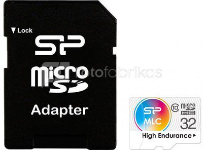 Silicon Power memory card microSDHC 32GB MLC Class 10 + adapter