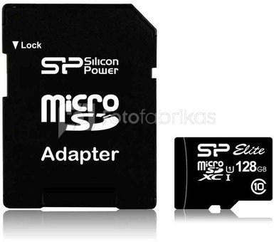 Silicon Power memory card microSDXC 128GB Elite UHS-I Class 10 + adapter
