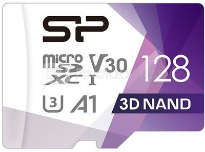 Silicon Power карта памяти microSDXC 128GB Superior Pro V30 + адаптер