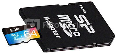 Silicon Power memory card microSDXC 64GB Superior UHS-I U1 + adapter