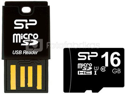 Silicon Power кардридер Key USB + microSDHC 16GB карта памяти