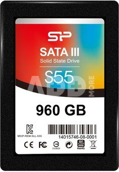 SILICON POWER SSD S55 960GB 2.5" SATAIII 6Gb/s Read Speed: Up to 540MB/s, Write Speed: Up to 480MB/s