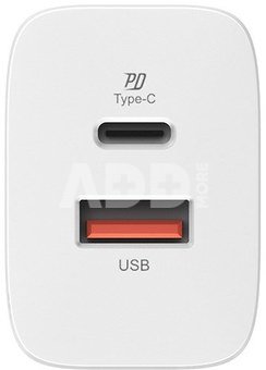 Silicon Power адаптер для путешествий USB/USB-C QM16 20W, белый