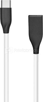 Silicone cable USB - USB-C (white, 2m)