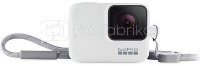 Silikonis dėklas - GoPro Sleeve & Lanyard (White)