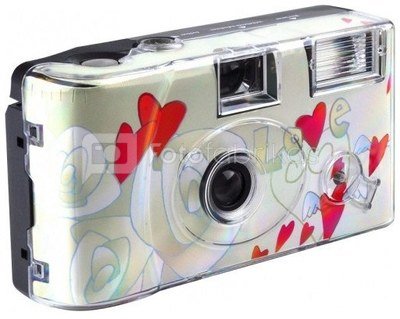 Single use Camera Flash 400 27 Love white hearts