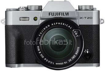 Sisteminis fotaparatas Fujifilm X-T20 XC16-50 + XC50-230 Kit sidabrinis
