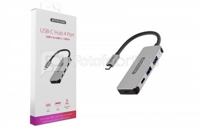 SITECOM Hub Sitecom USB-C 4 port 2XUSB-A + 2XUSB-C 5Gbps