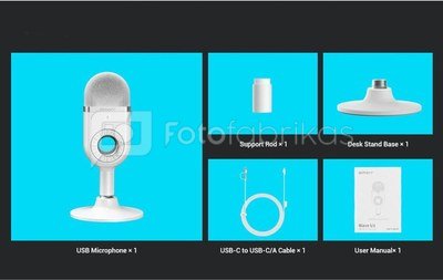 SmallRig 3492 Simorr Wave U1 USB Condenser Microphone(White)
