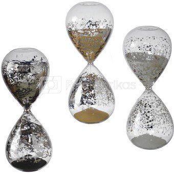 Smėlio laikrodis 30 min. 8x20 cm puoštas sidabru O1283 Mascagni