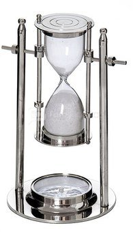 Smėlio laikrodis žalvarinis su kompasu 5 min h 23 cm NI3325/N SAVEX