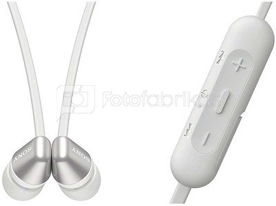 Sony Headphones WIC310W In-ear, Microphone, Wireless, White