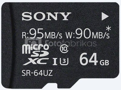 Sony карта памяти microSDXC 64GB Expert UHS-I U3 Class 10