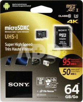 Sony microSDXC Expert 64GB Class 10 UHS-I U3 incl Adapter