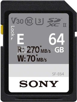 Sony SDXC E series 64GB UHS-II Class 10 U3 V30