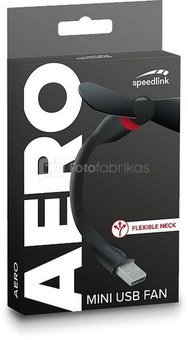 Speedlink USB fan Mini Aero, black/red (SL-600500-BKRD)