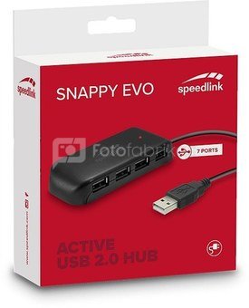 Speedlink USB хаб Snappy Evo USB 2.0 7-port (SL-140005-BK)