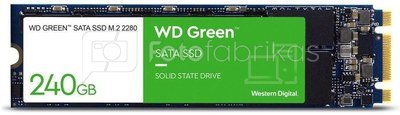 SSD|WESTERN DIGITAL|Green|240GB|SATA 3.0|Read speed 545 MBytes/sec|M.2|MTBF 1000000 hours|WDS240G3G0B