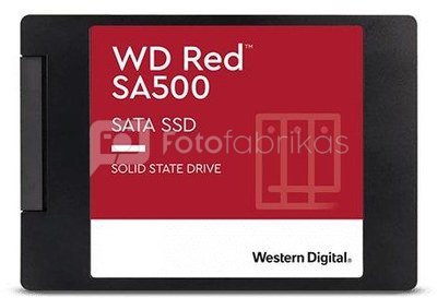 SSD|WESTERN DIGITAL|Red|500GB|SATA 3.0|Write speed 530 MBytes/sec|Read speed 560 MBytes/sec|2,5"|TBW 350 TB|MTBF 2000000 hours|WDS500G1R0A